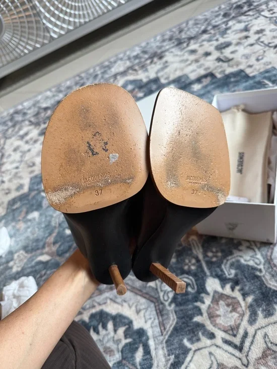 JACQUEMUS - 80mm Les Mules Ronde Leather Mules 37 Like New - Picture 13 of 16